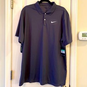 Men’s Nike XL Gray Dri-Fit Golf Short-Sleeve Polo
